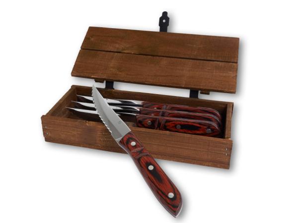 Gense Steakkniv XL 4 stk 23,5 cm i træ/stål, Old Farmer Classic